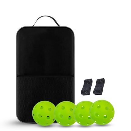 Pickleball Accessories Set of 1, USAPA Approved Pickleball Set, Lightweight, 4 Indoor Balls, 2 Grips, 1 Bag for Women Men, (Accessories Set One)